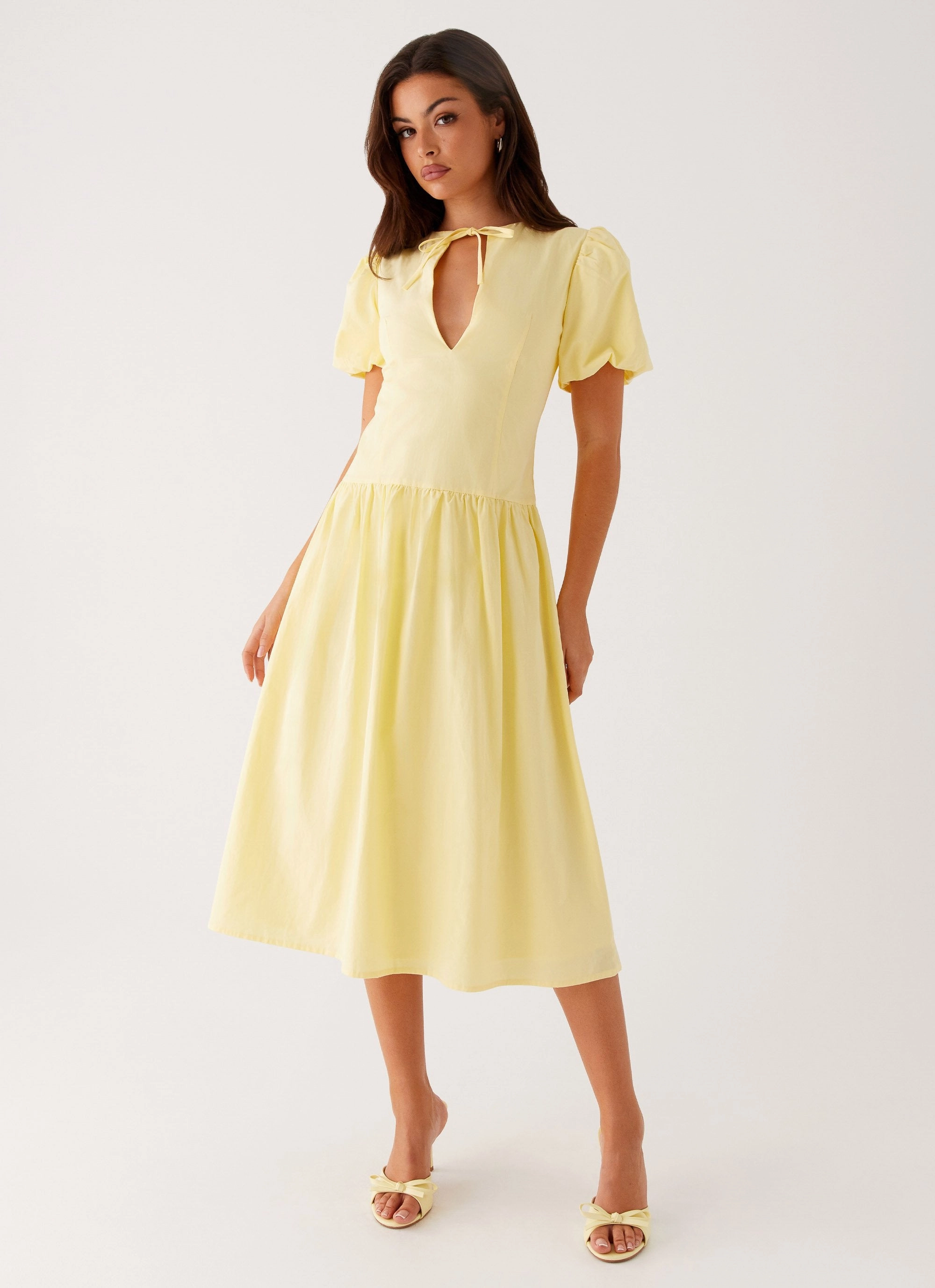 Formal Wear Reyna Midi Dress - Yellow