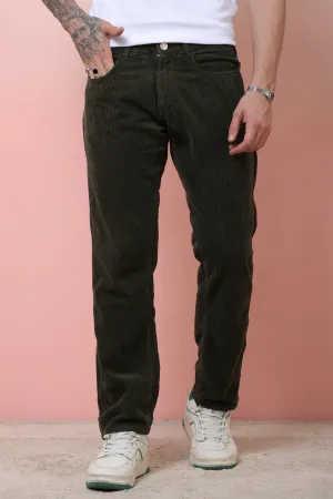 RFD Corduroy DarkGreen Trouser for Men
