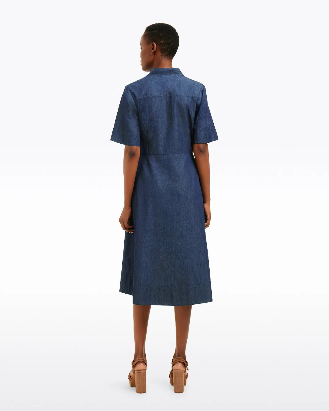 Riley Midi Shirtdress in Chambray
