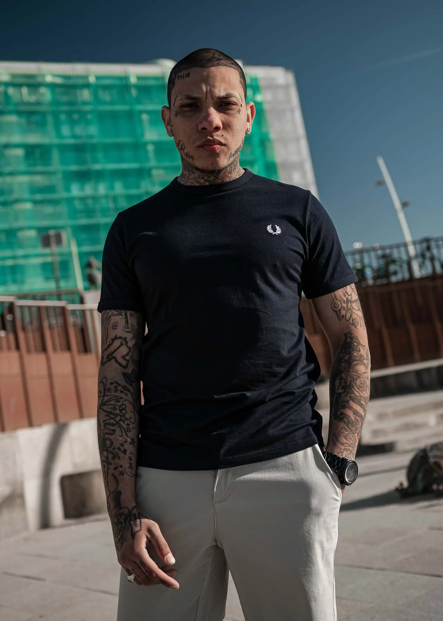 Ringer t-shirt - navy