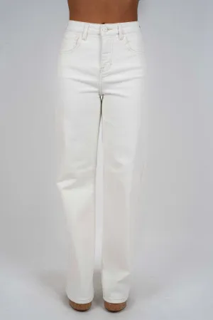 Risen High Rise Wide Pants (Cream)