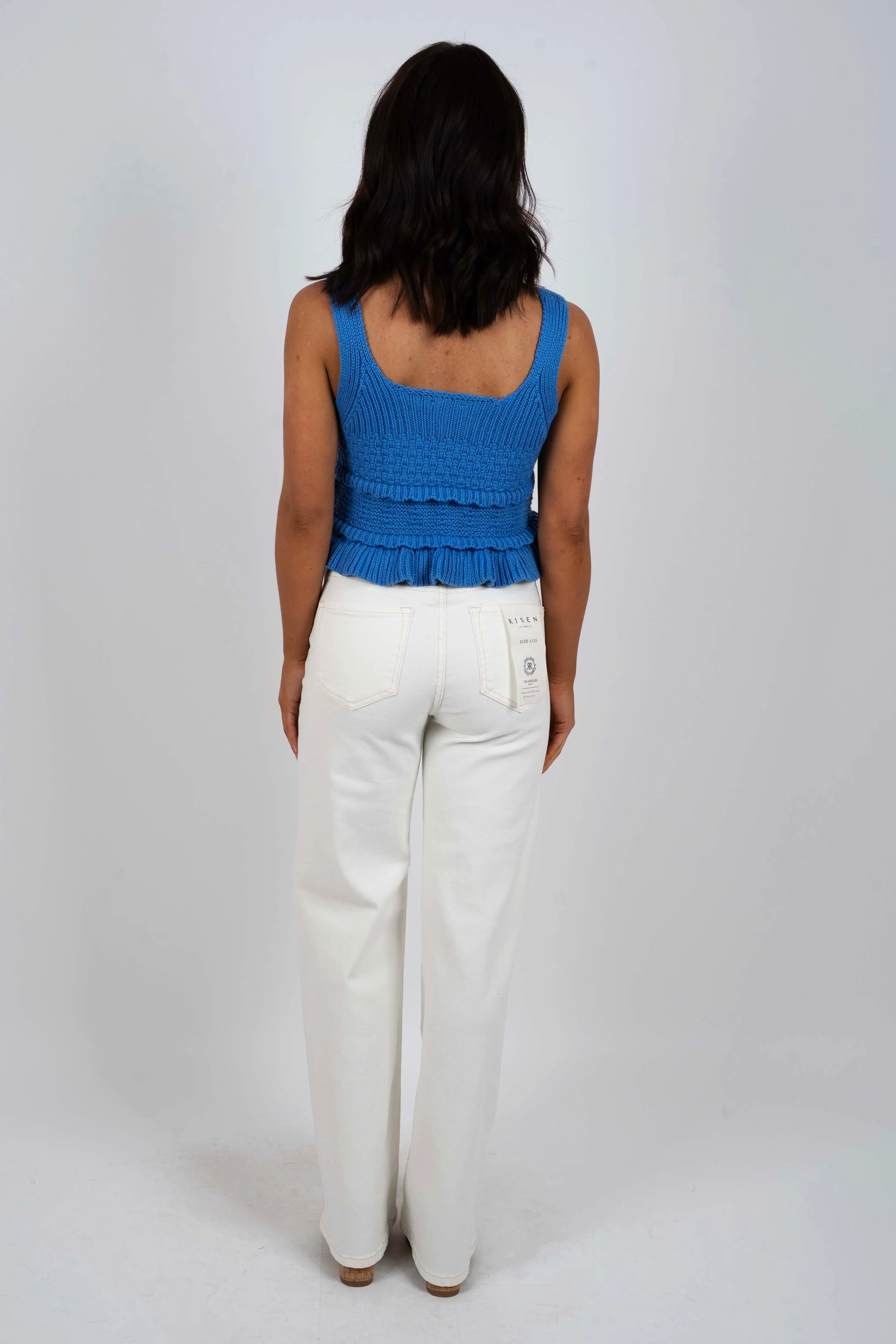 Risen High Rise Wide Pants (Cream)