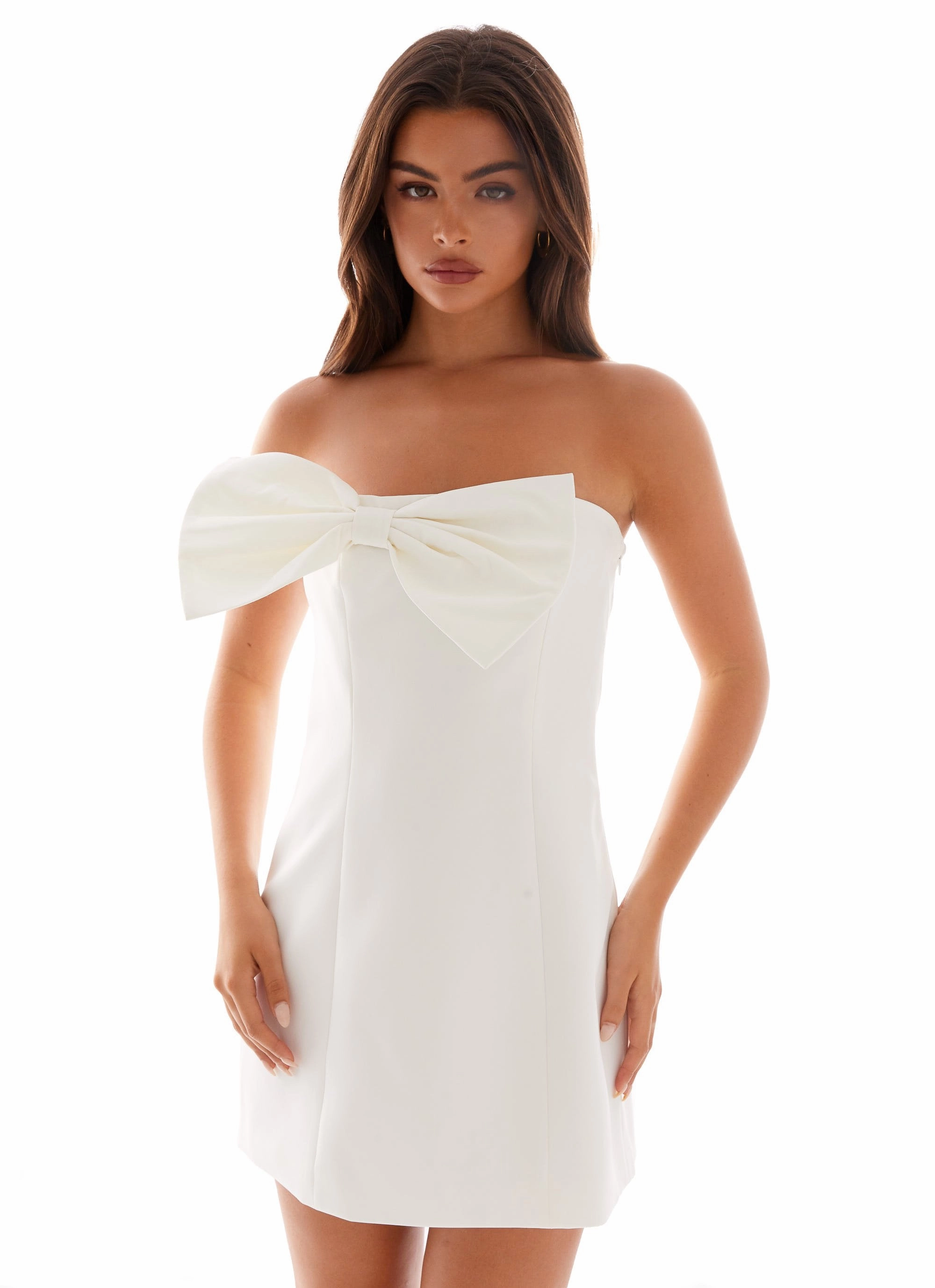 Riva Mini Dress - White Light And Airy Calm Shine