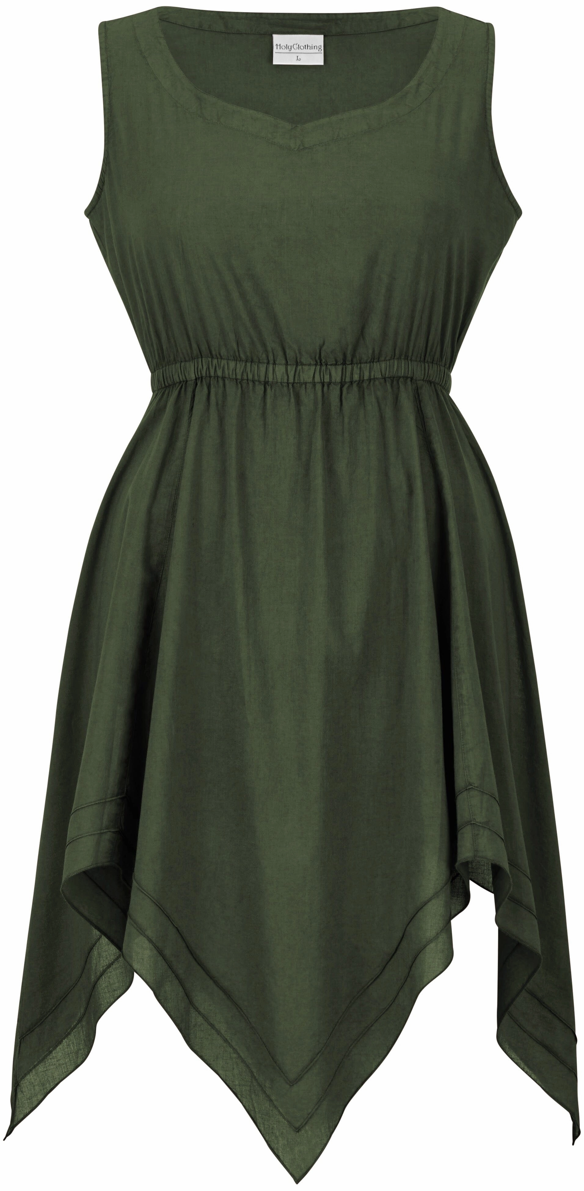 Gathered-Detail Robyn Midi Chemise Limited Edition Moss Green