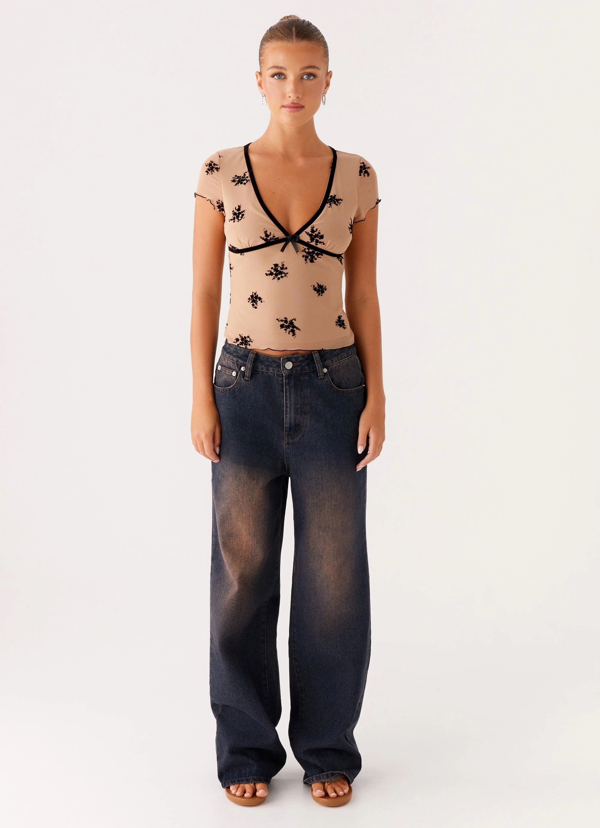 SlubTexture Rocca Top - Nude