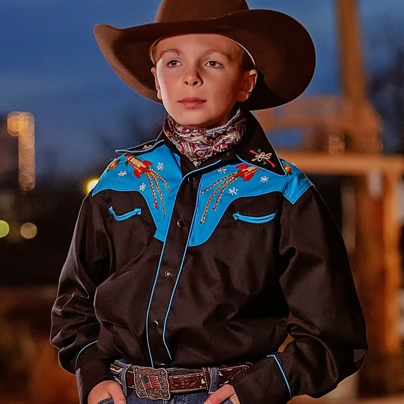 Rockmount Atomic Cowboy Sky Blue Western Shirt (8726)