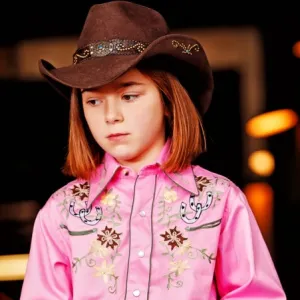 Rockmount Kids Horseshoe Pink Western Shirt (8806)