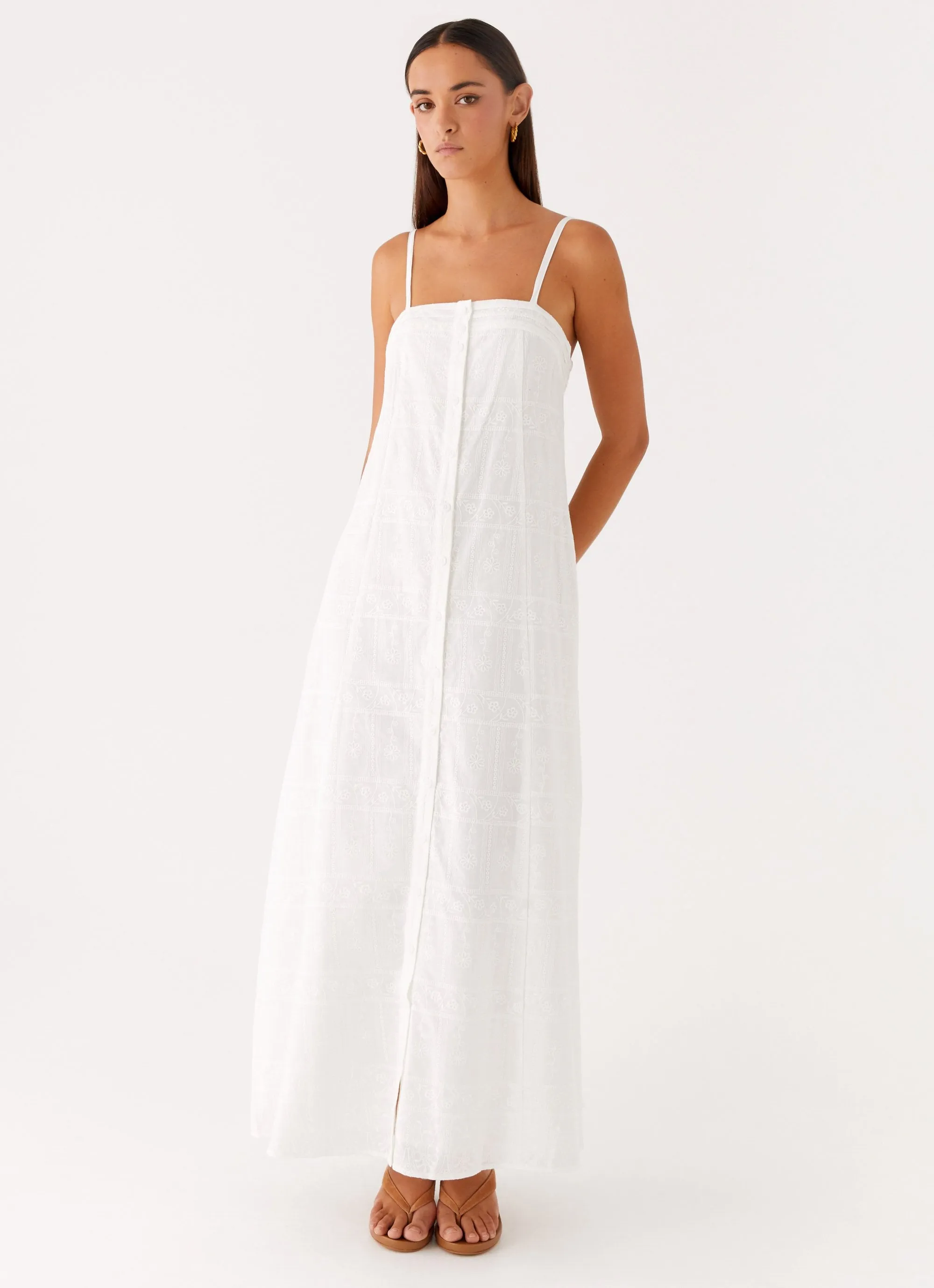 Moment Soft Bloom Zone Cole Maxi Dress - White