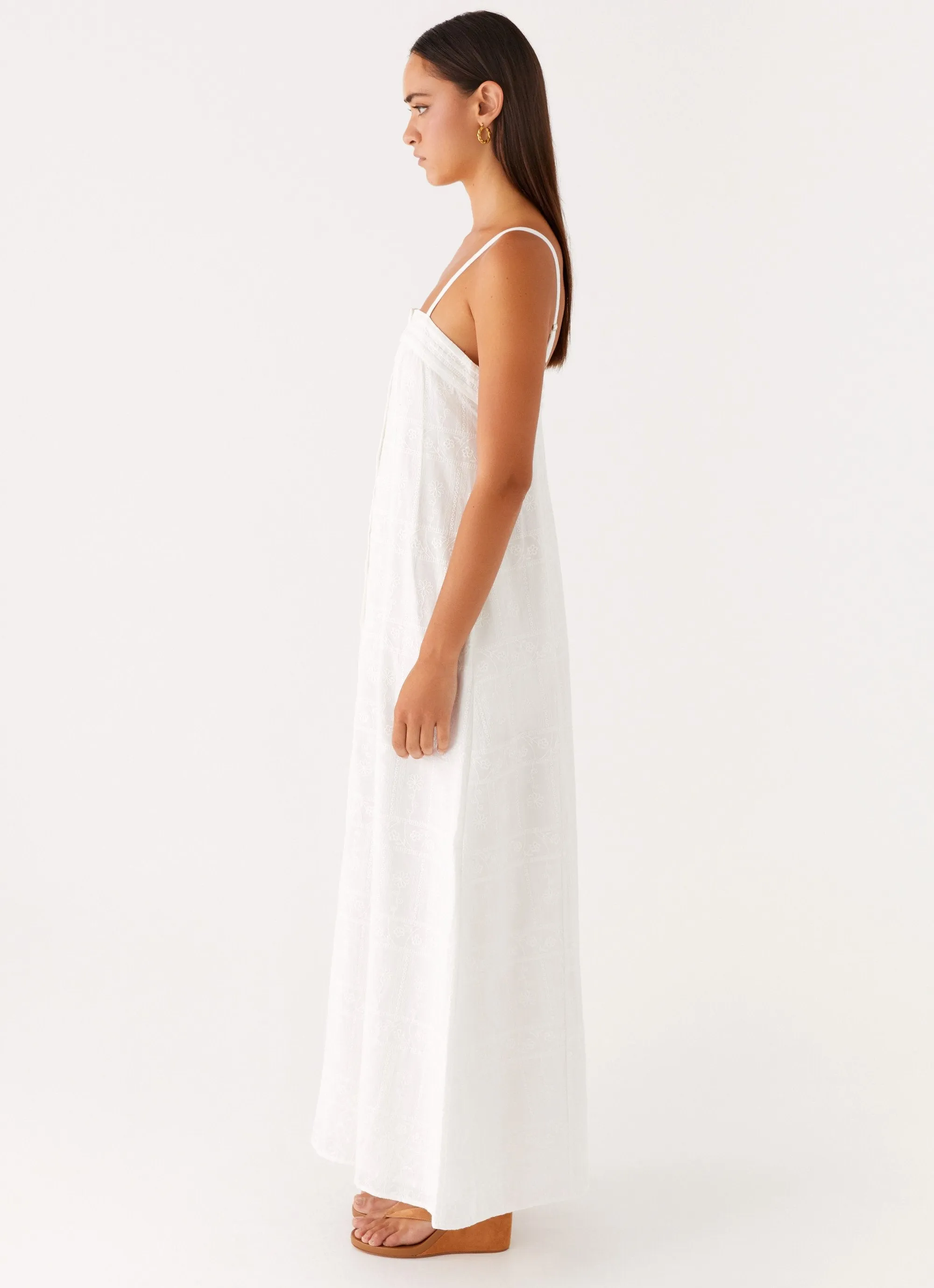Cole Maxi Dress - White Smooth-Lining Cocktail-Party