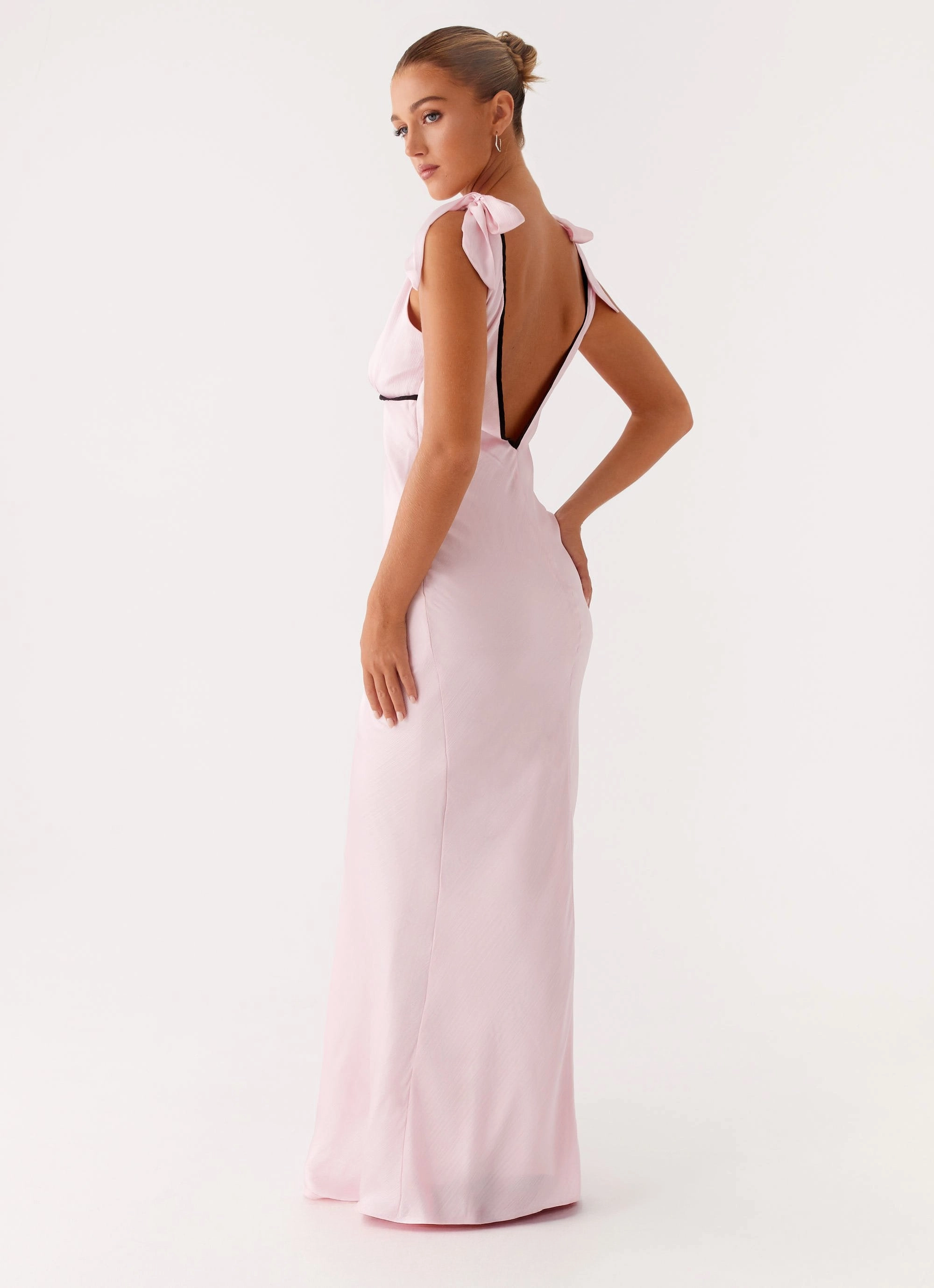 Chic Waistband Design Romeo Maxi Dress - Pink