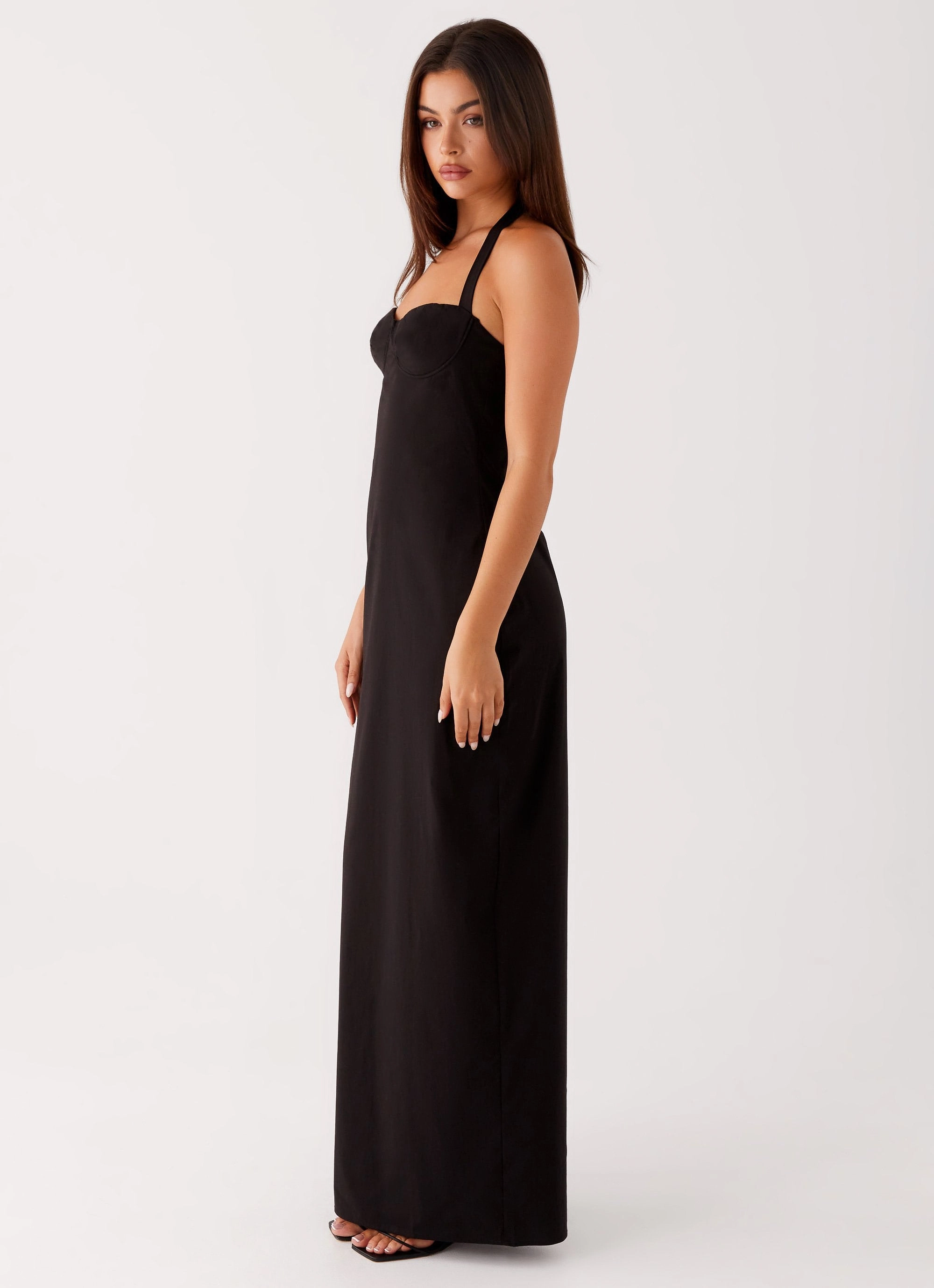 Smart Appearance Multi Pocket Utility Cheryl Maxi Dress - Black