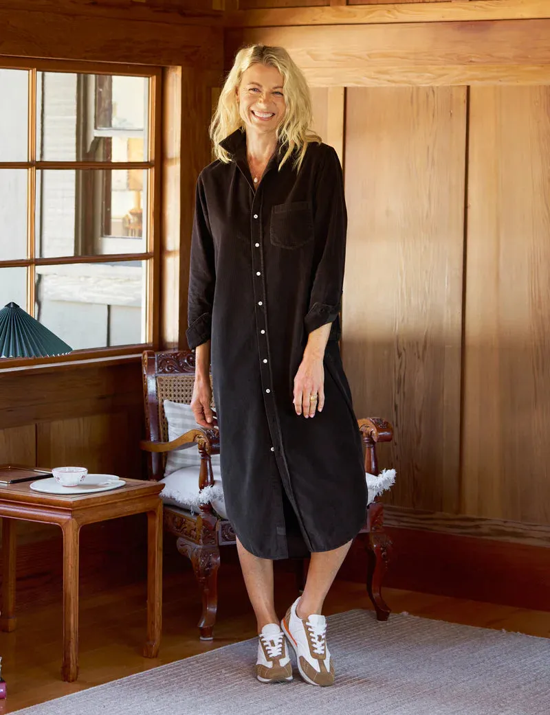 Rory Maxi Shirt Dress | Espresso Corduroy