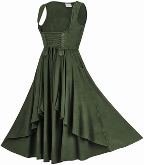 Metallic Finish Rosetta Overdress Limited Edition Moss Green