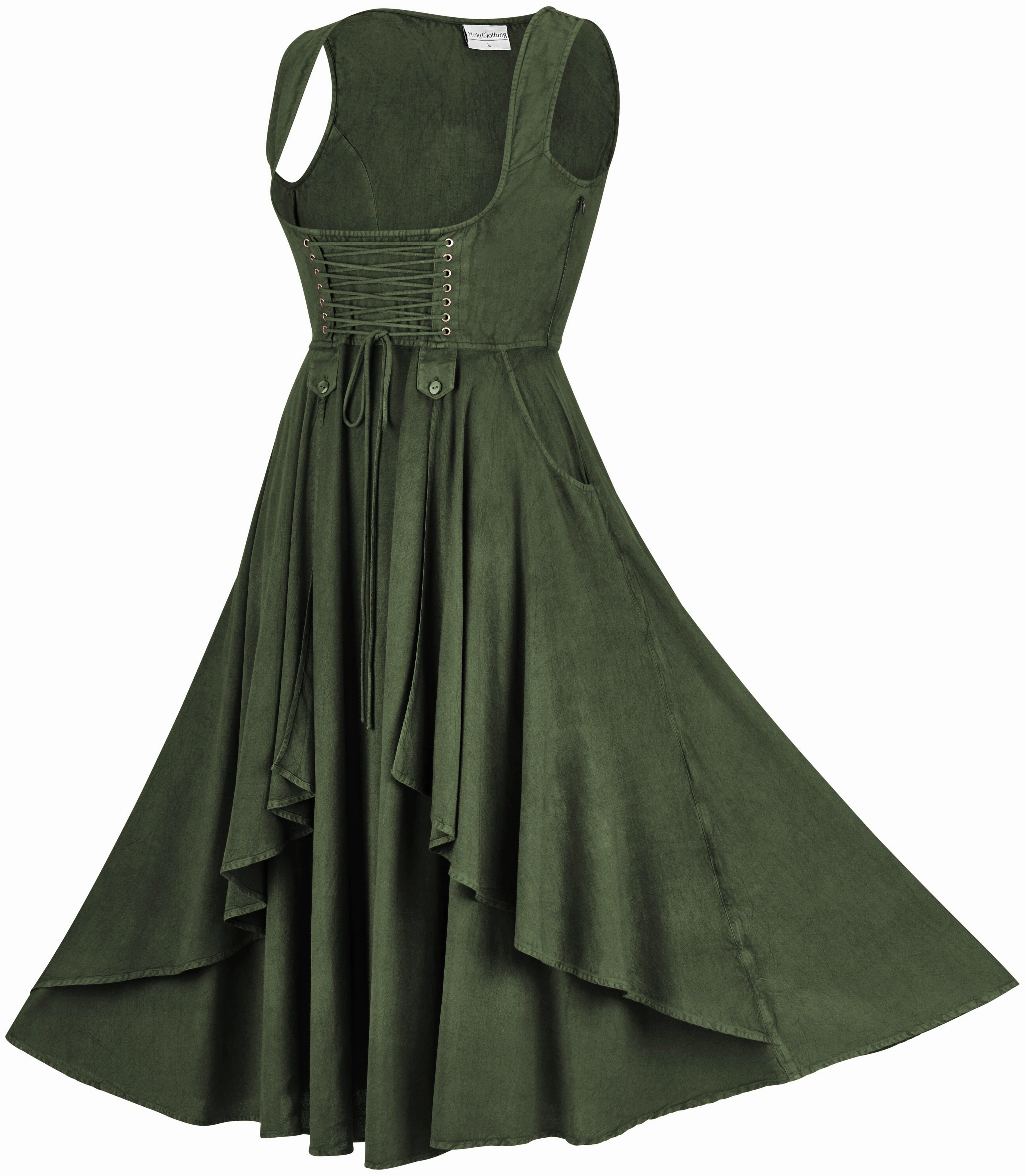 Flattering Style Chic Harmony Rosetta Overdress Limited Edition Moss Green