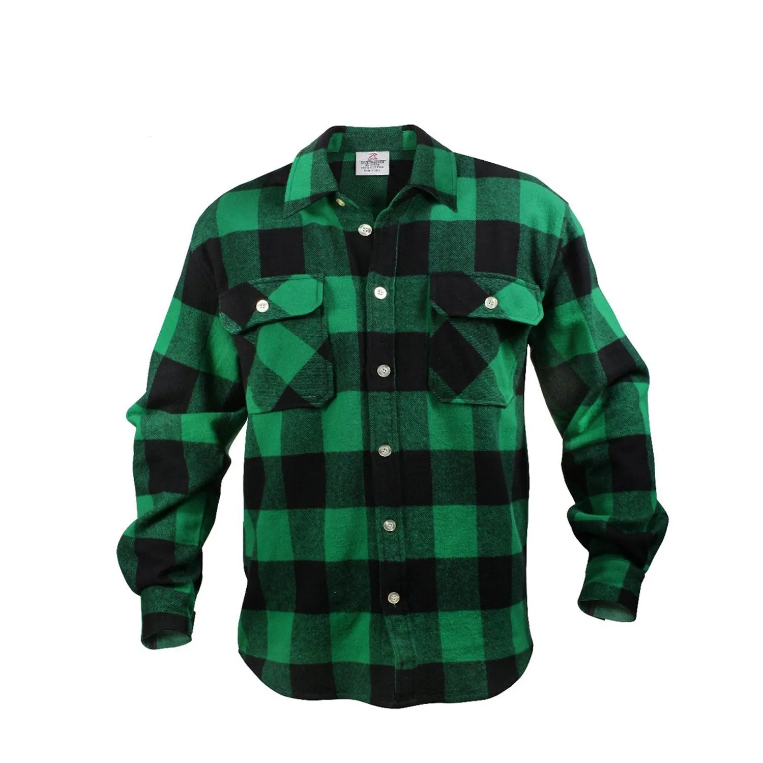 Rothco Mens Extra Heavyweight Buffalo Plaid Flannel Shirt - Size XS - XL