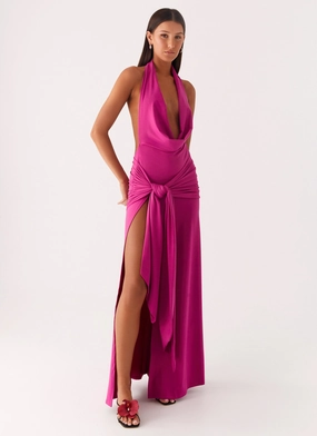 Rowan Ray Cowl Maxi Dress - Fuchsia Daily Confidence