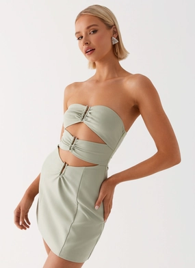 Fine Details Comfortable office piece Roxie Mini Dress - Khaki