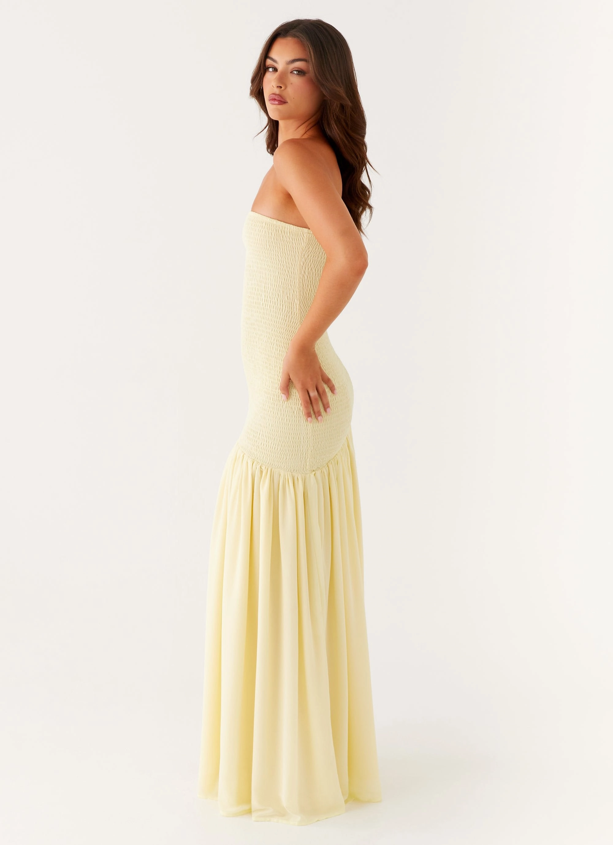 Royce Maxi Dress - Yellow Summer Soft Comfort and Elegance