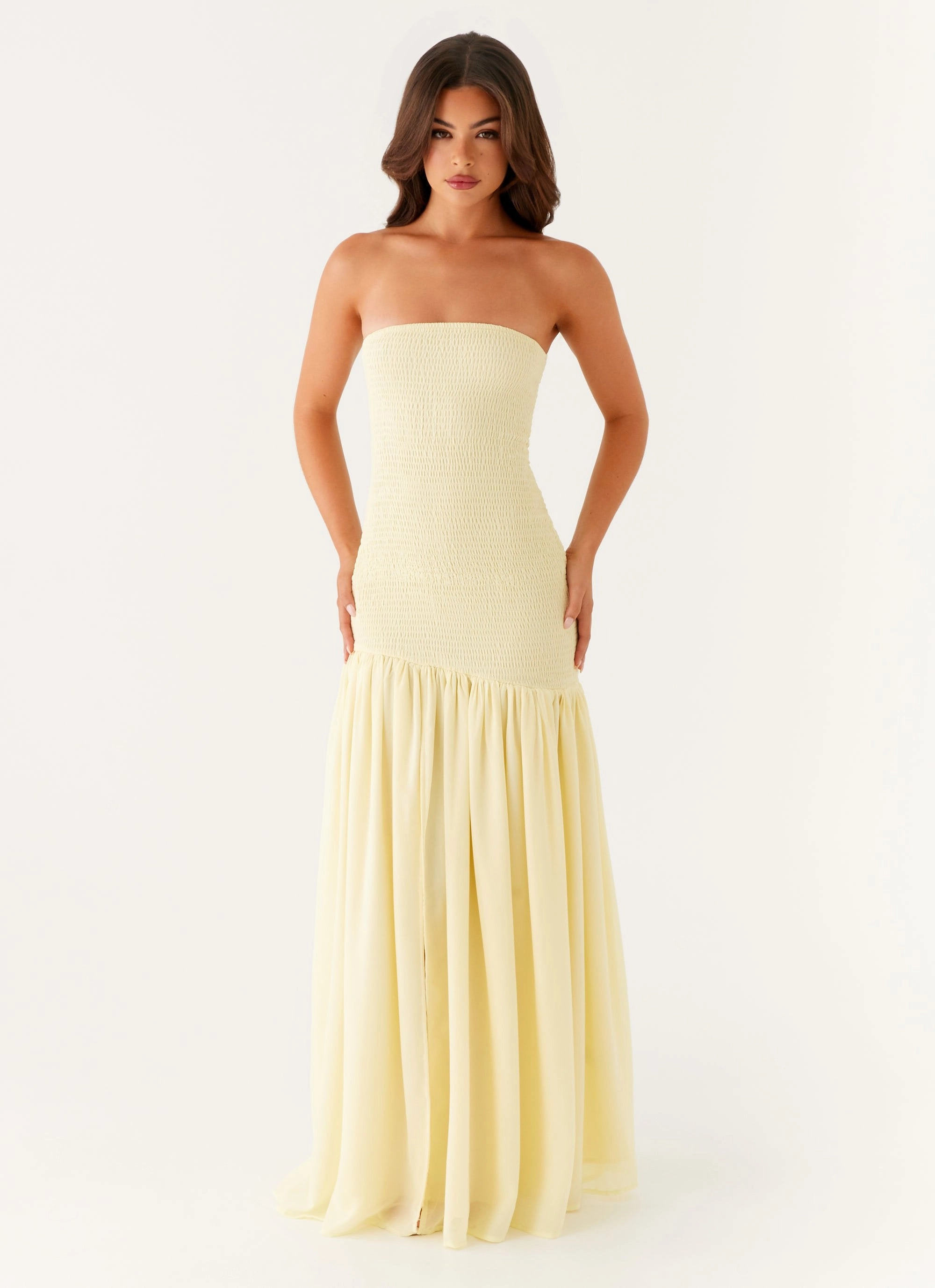 Fashionable Layers Flattering and Chic Royce Maxi Dress - Yellow