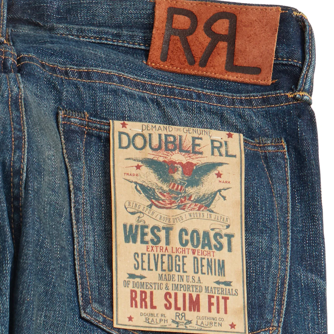 RRL by Ralph Lauren Slim Fit Ridgecrest Selvedge Jean Ridgecrest Wash