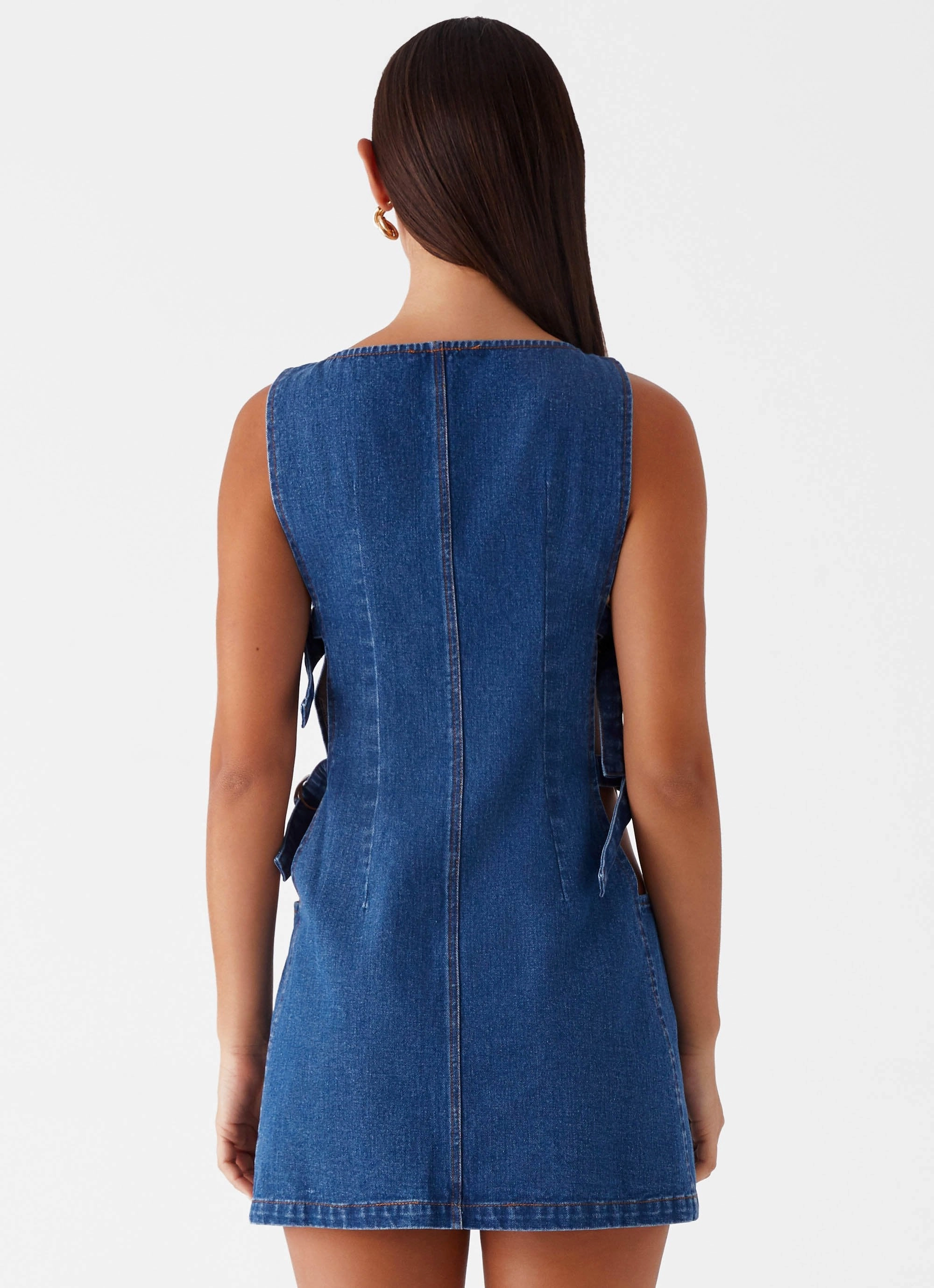 Cherish You Denim Mini Dress - Blue Denim Comfort and Elegance