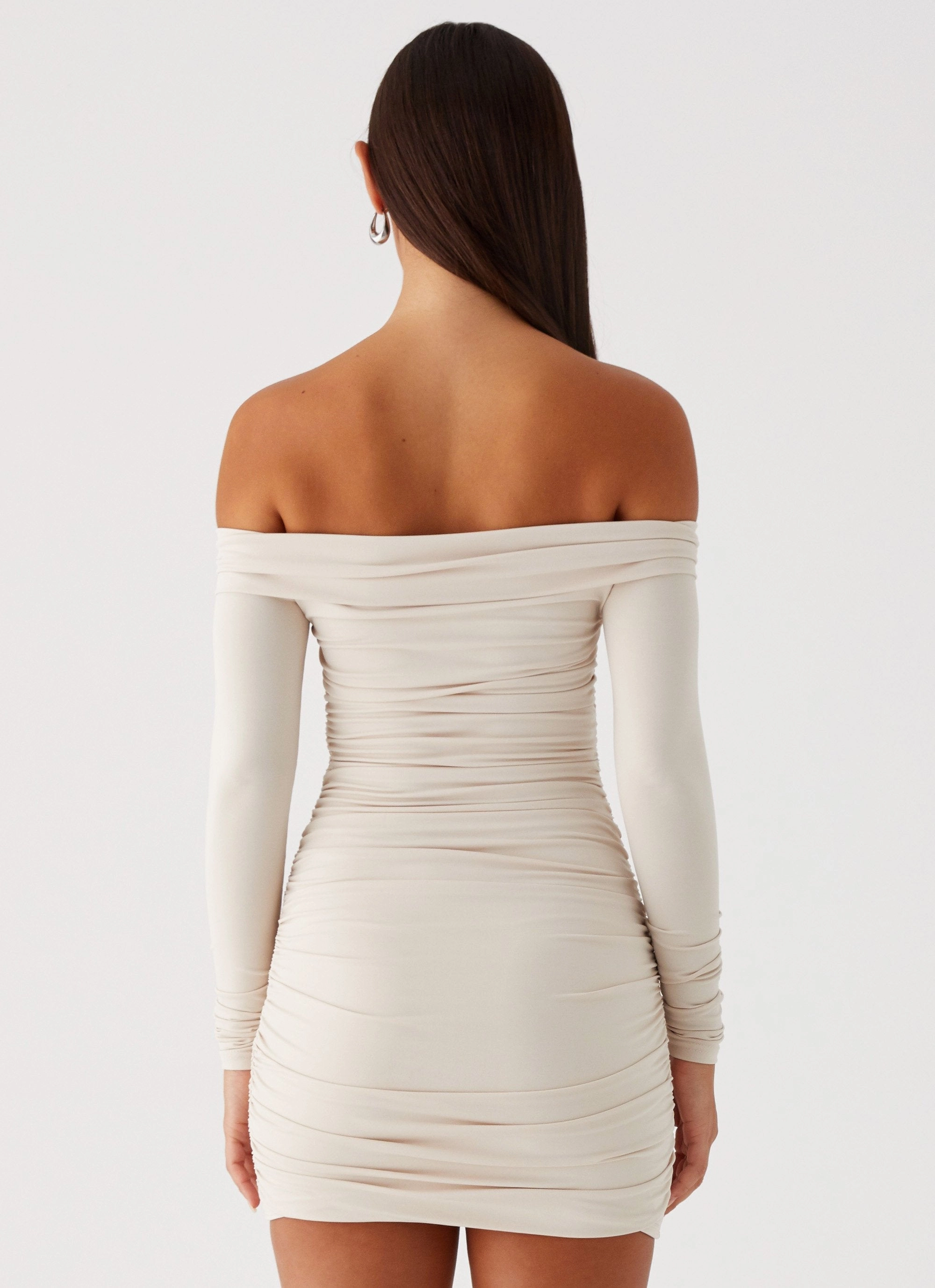 Rudy Long Sleeve Mini Dress - Ivory Youthful Mood