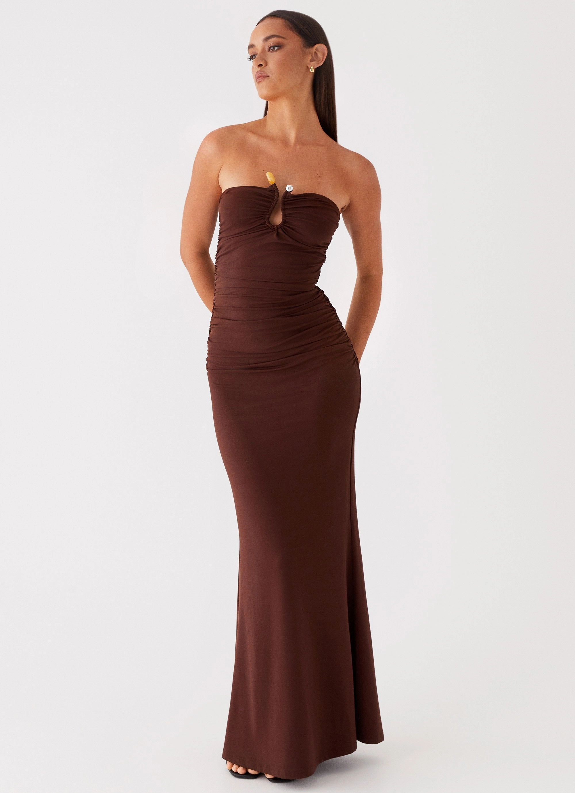 Rudy Maxi Dress - Brown Soft Hue classic waist
