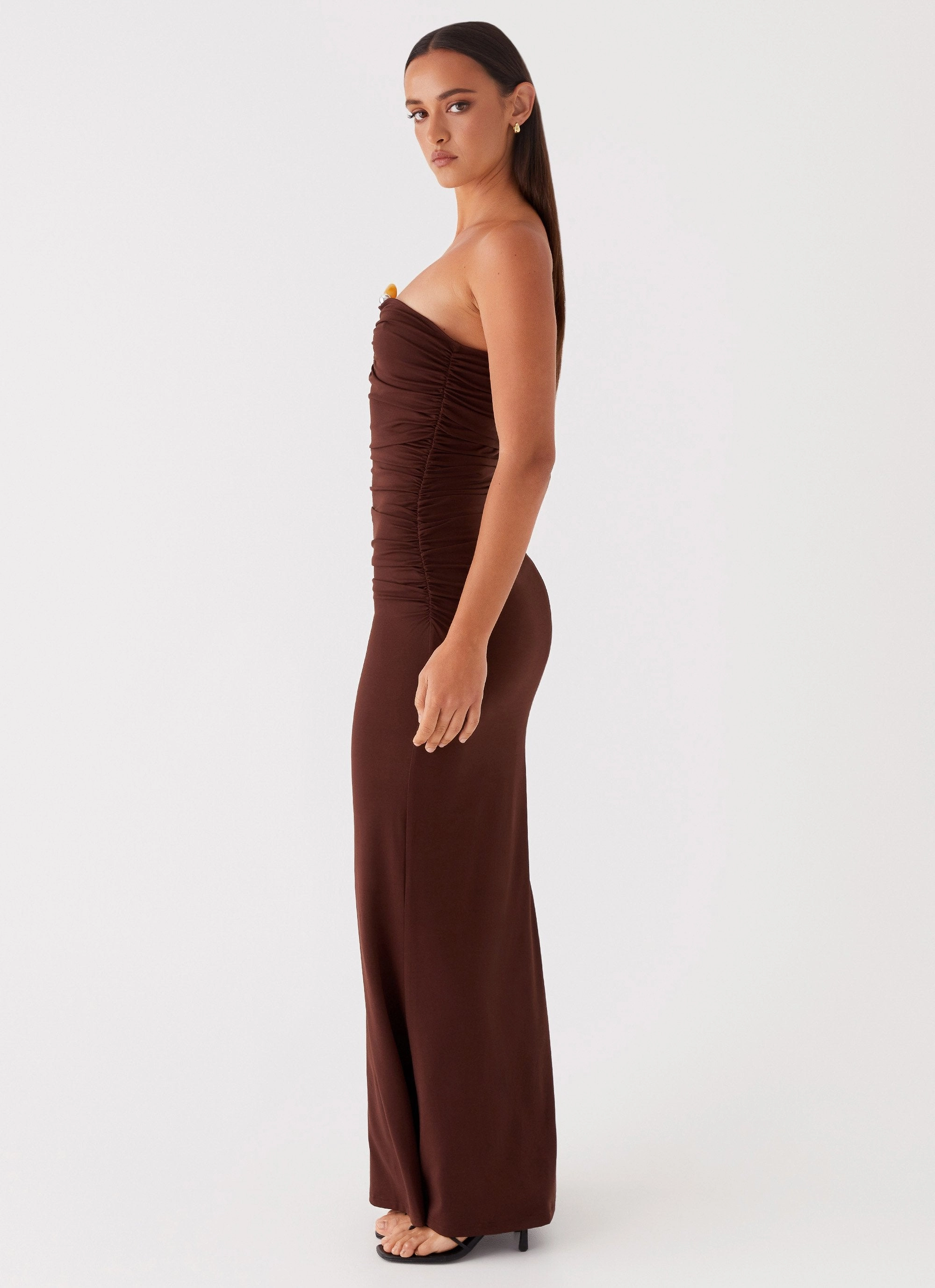Rudy Maxi Dress - Brown Anti-bacterial