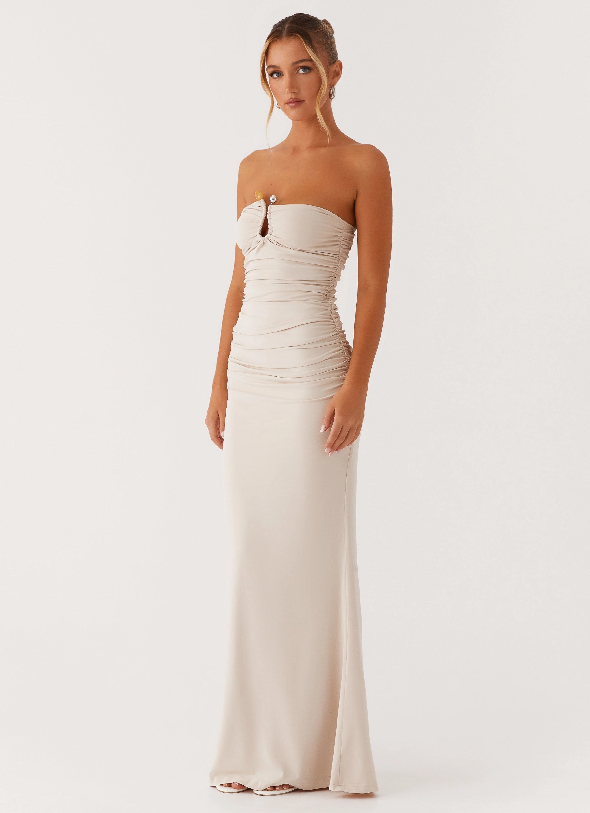 Rudy Maxi Dress - Ivory Durable-Fabric