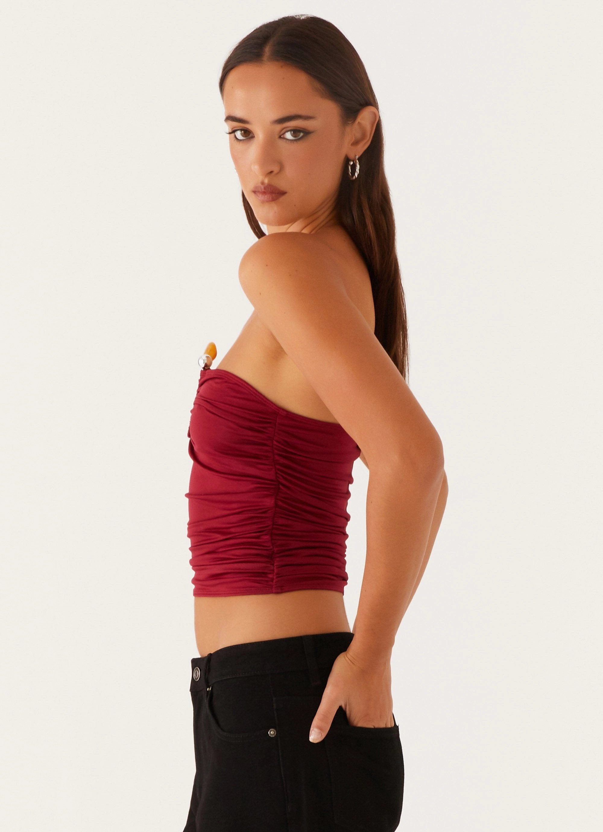Rudy Tube Top - Maroon Classic Hoodie PuckerFree Surface