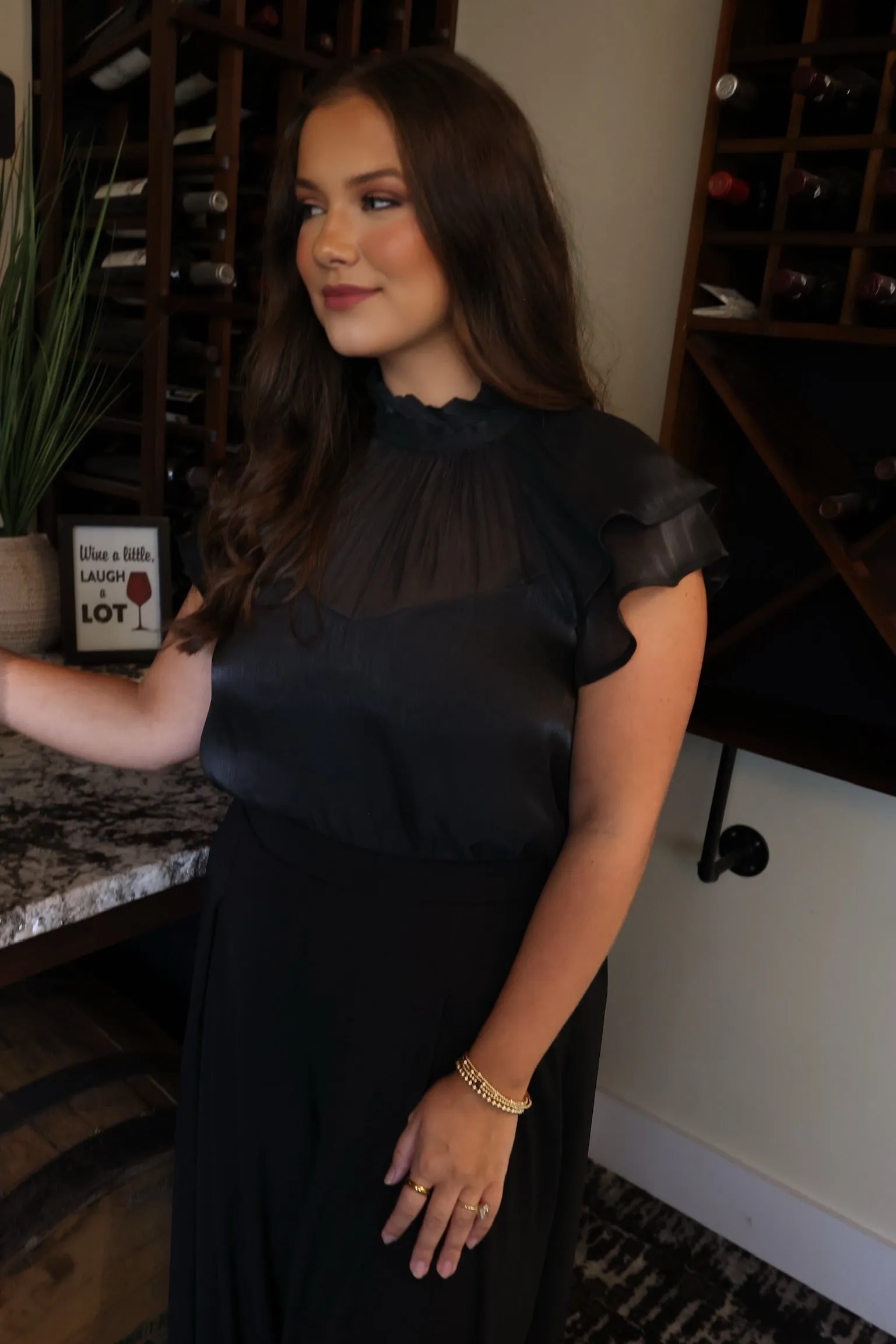 Rue Ruffle Top (FINIAL SALE) Biodegradable Fiber Composition