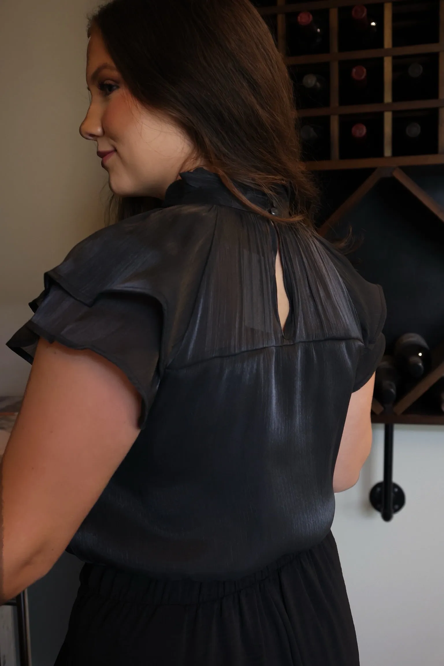 Rue Ruffle Top (FINIAL SALE) Wind Resistant Fabric