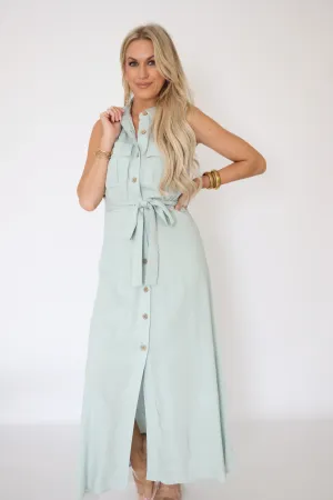 Chill Detail Britton Belted Midi Dress (FINAL SALE)