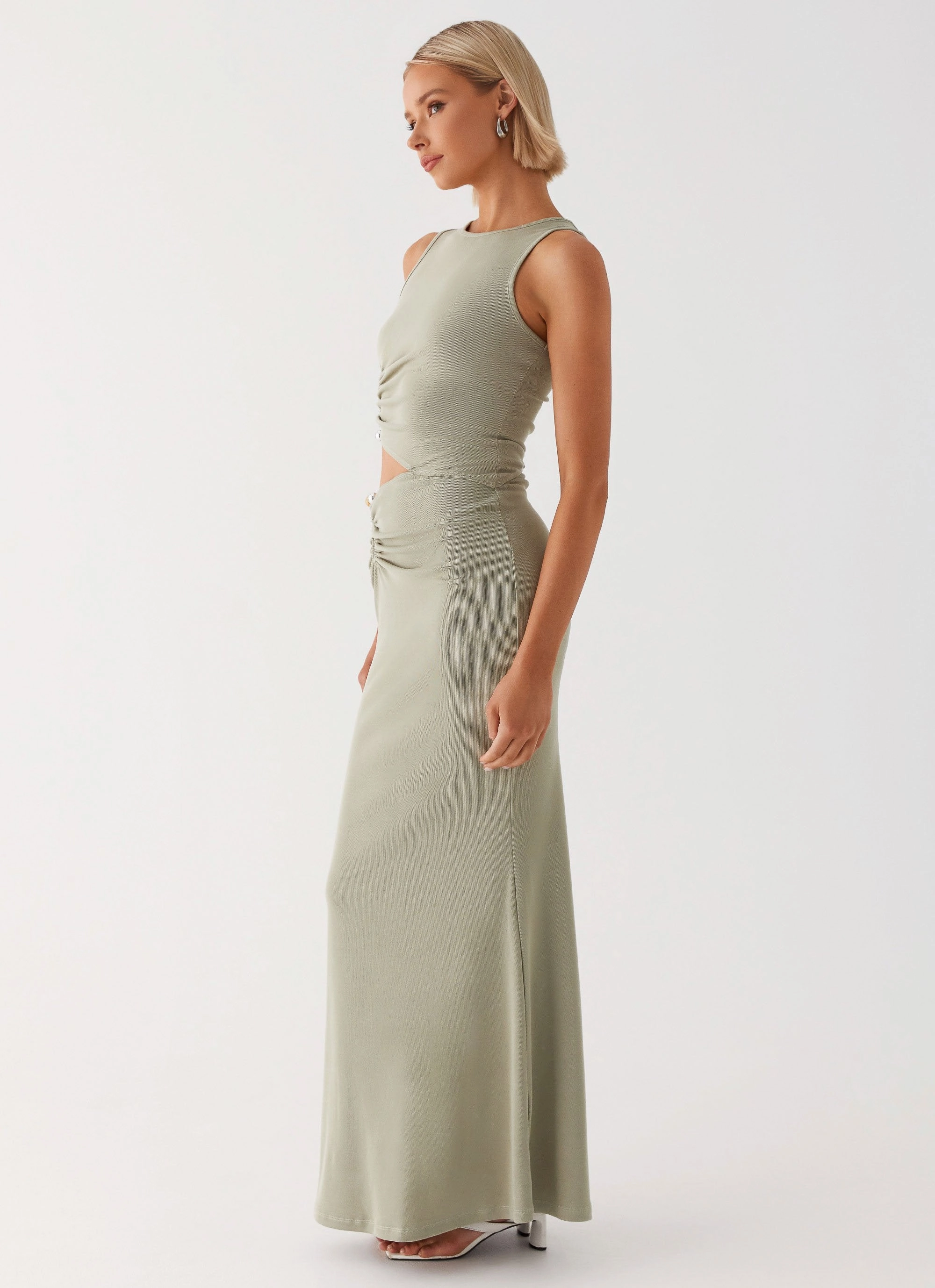 Stylish day dress Cold-Shoulder Lennox Maxi Dress - Sage