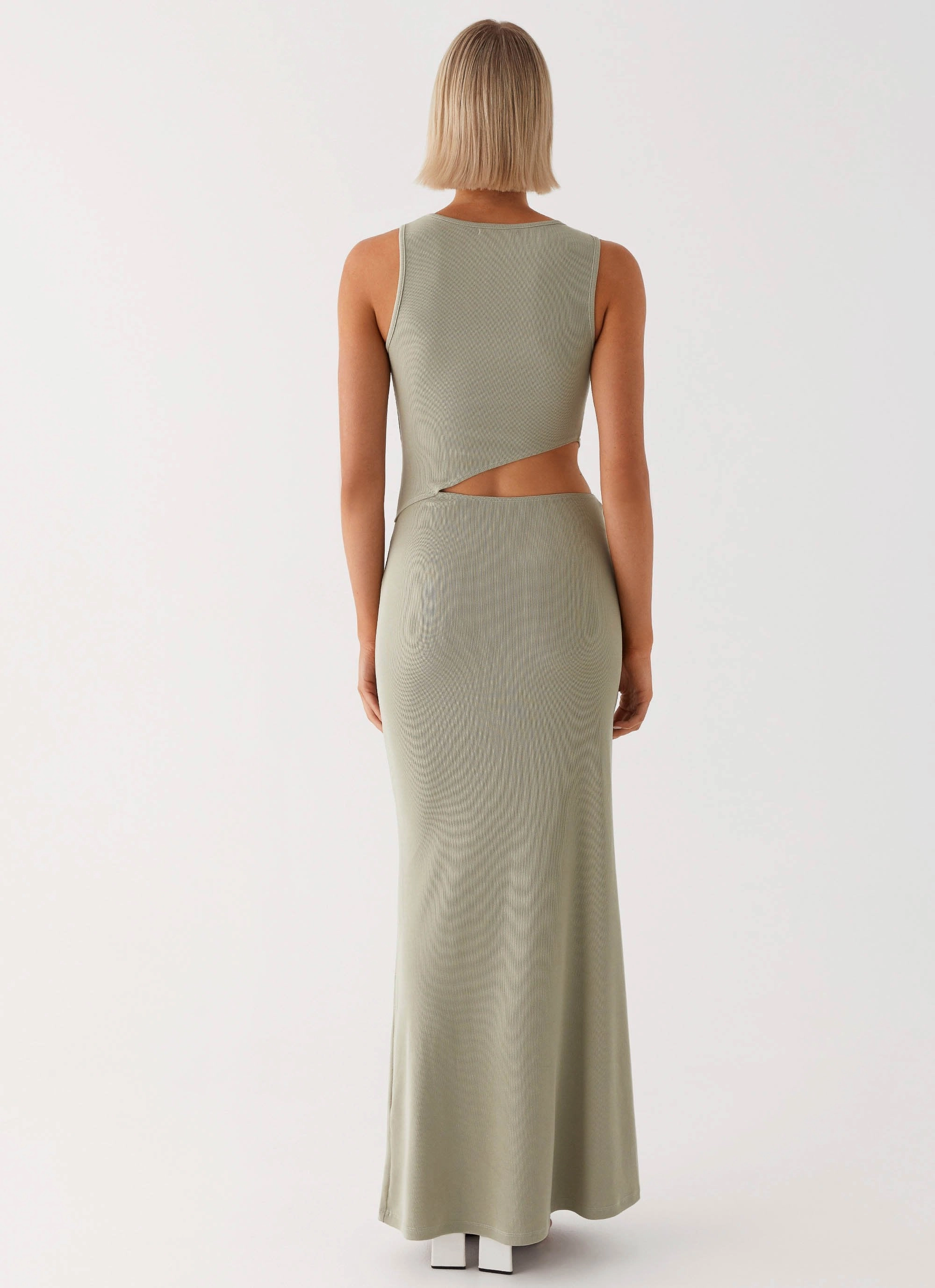 Basic Warm Cozy Balance Lennox Maxi Dress - Sage