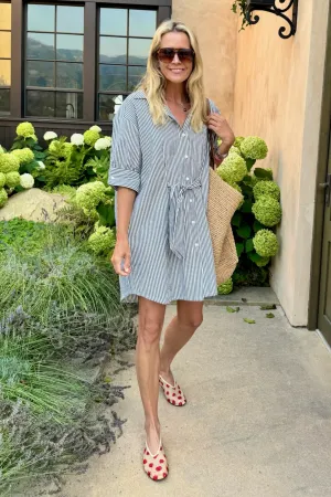 MASONS DAUGHTER | Anna Dress, Navy Striped Seersucker Multi-Purpose Wear Practical Fit