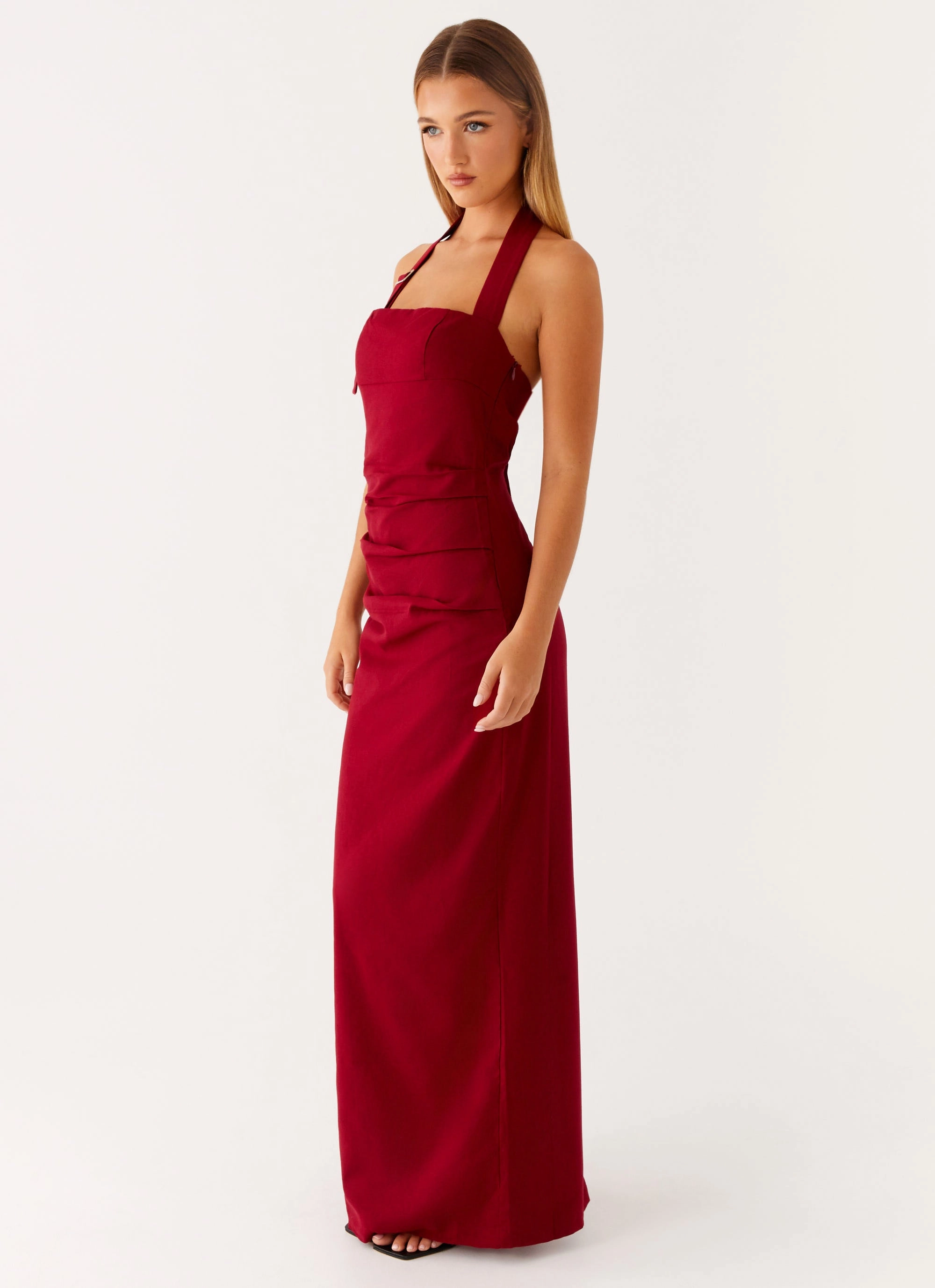 Live Soft Sleek Motion Rumour Has it Maxi Dress - Red