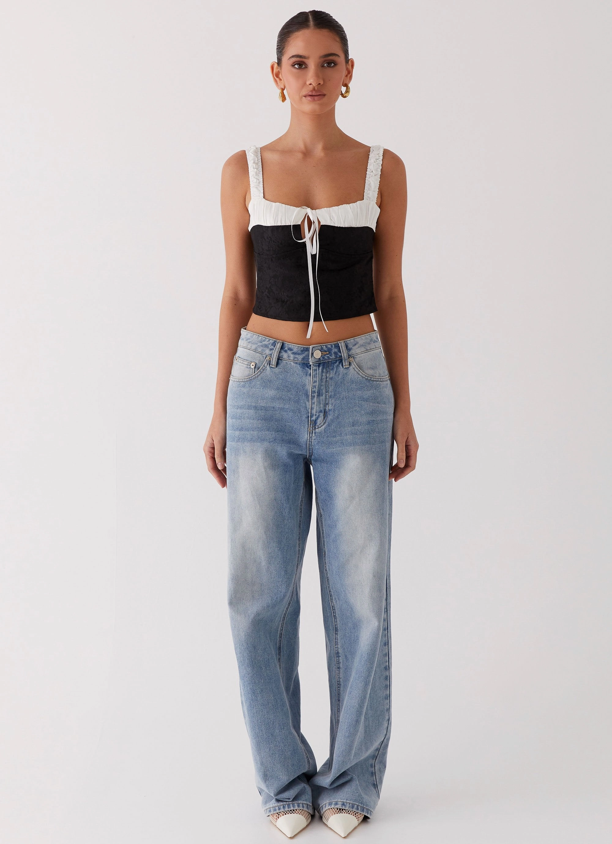 Ryder Bustier Top - Black Fashionable Shirt