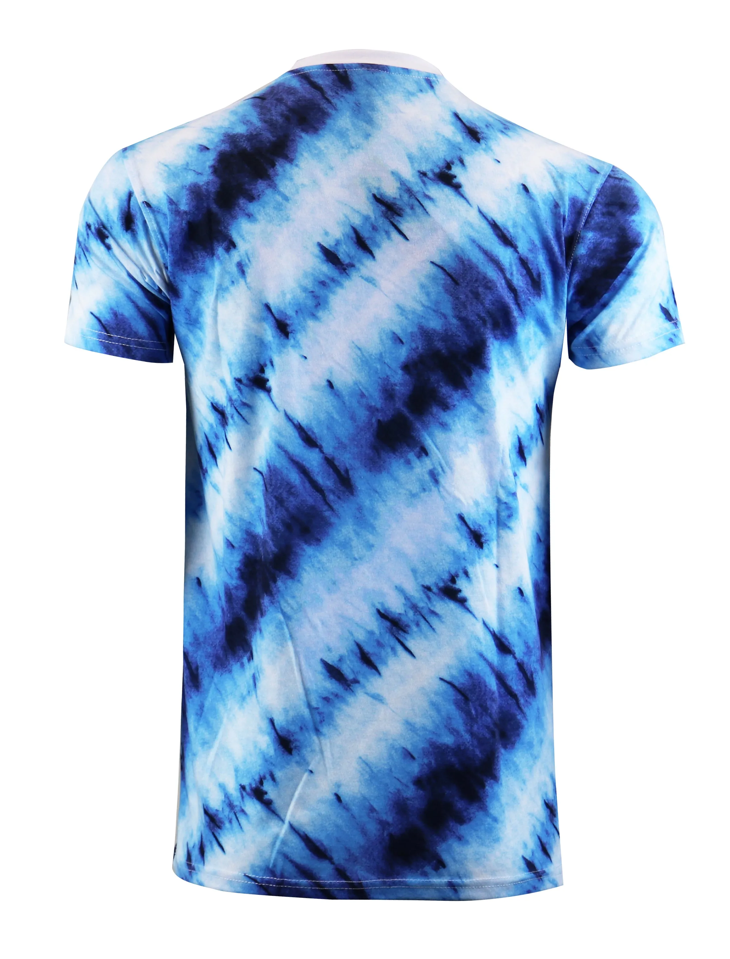 S11012-TIE DYE PRINT T-SHIRTS (NAVY)