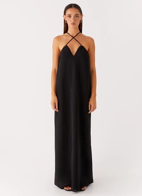 Cozy Wear Saba Maxi Dress - Black