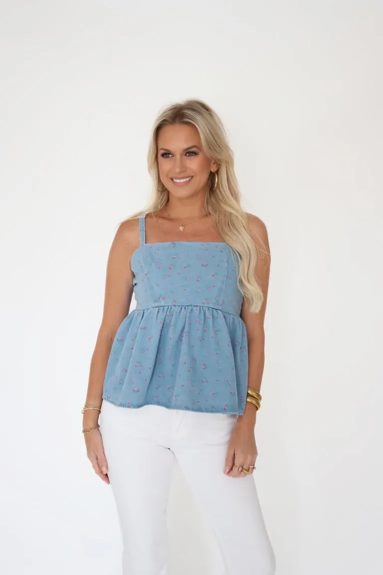 Sadie Peplum Top (FINAL SALE) Structured Shoulder