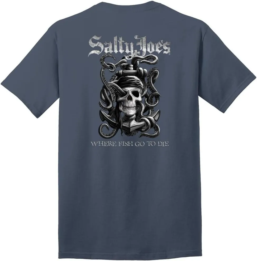 SALTY JOES Men's Dark Days Logo Heavyweight Tees in Regular, Big and Tall