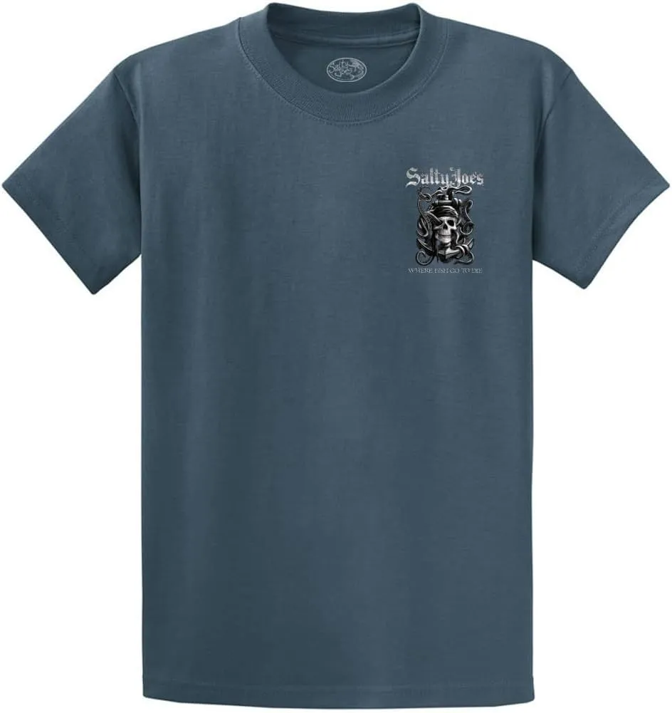 SALTY JOES Men's Dark Days Logo Heavyweight Tees in Regular, Big and Tall