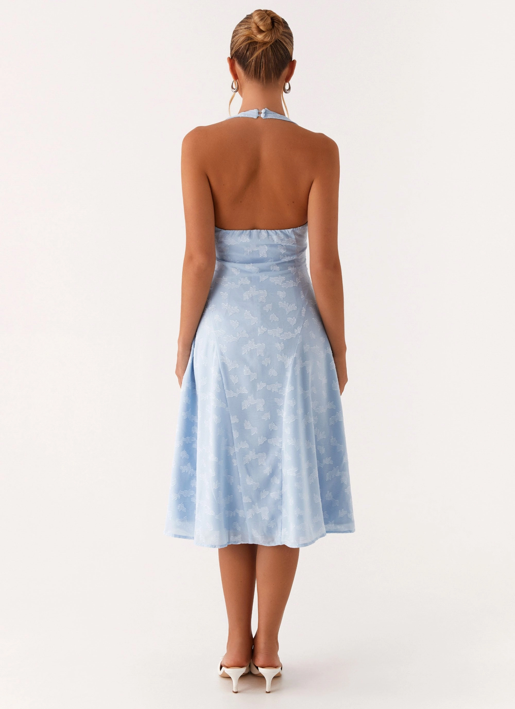 Perfect Fit Wear Sashi Halterneck Midi Dress - Pale Blue