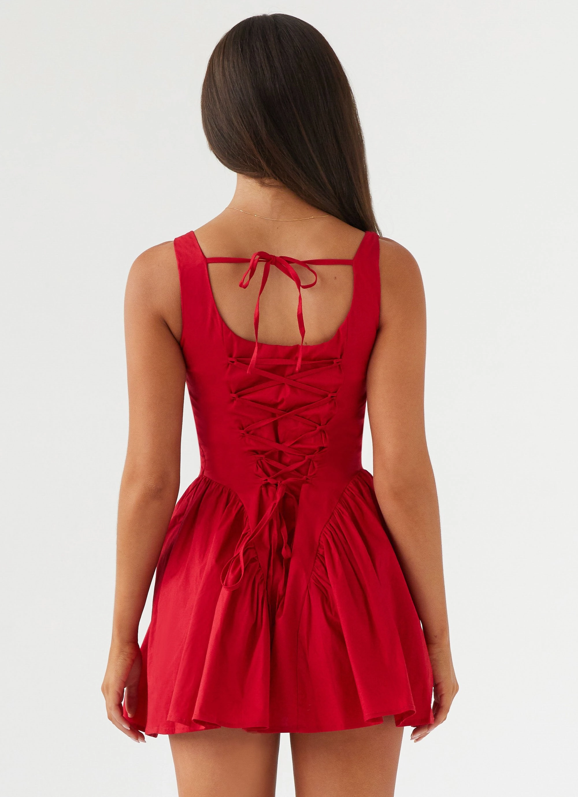 Sassy Soiree Corset Mini Dress - Red Urban Line