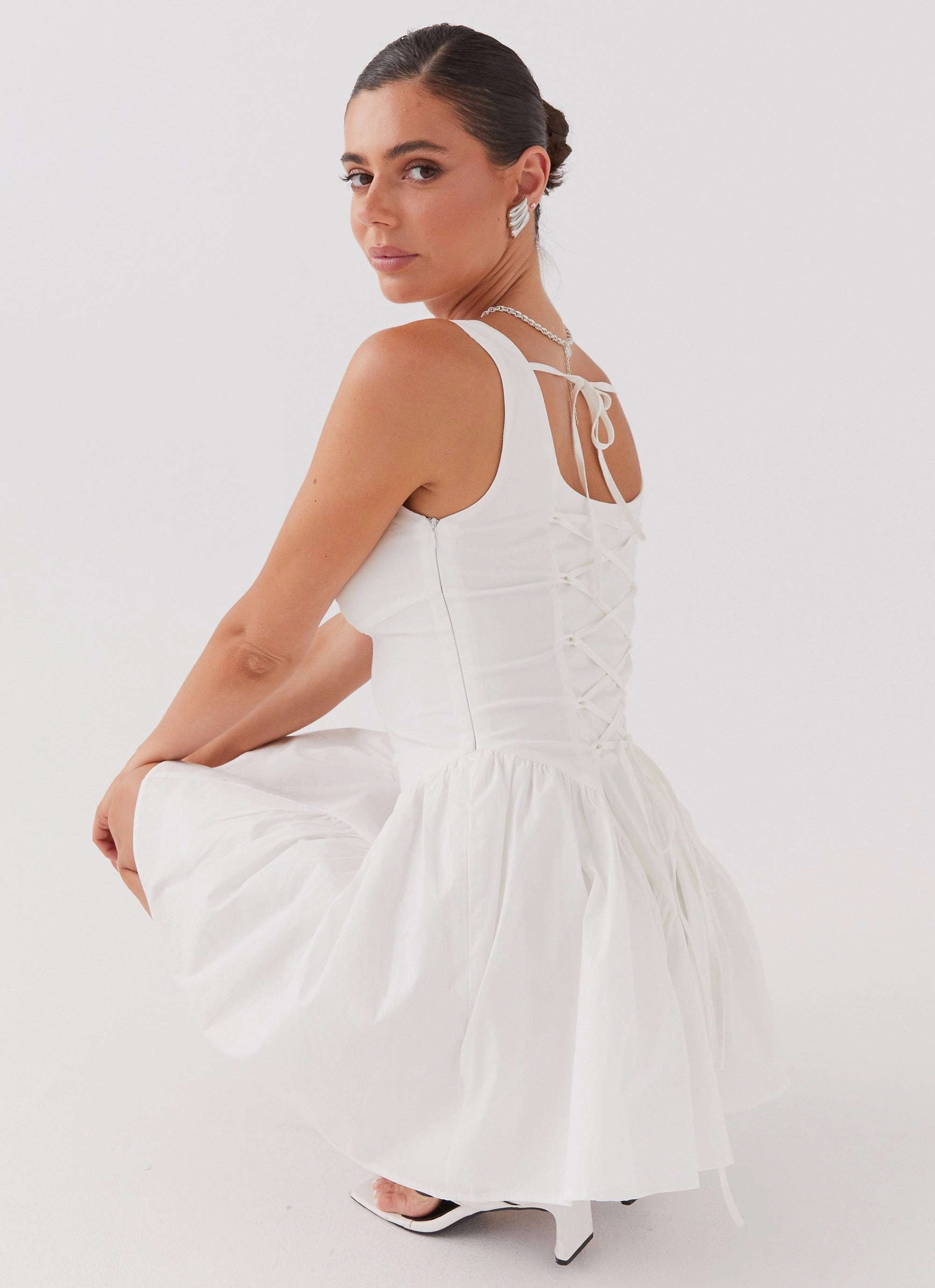 Sassy Soiree Corset Mini Dress - White Delicate Mood Abrasion-resistant