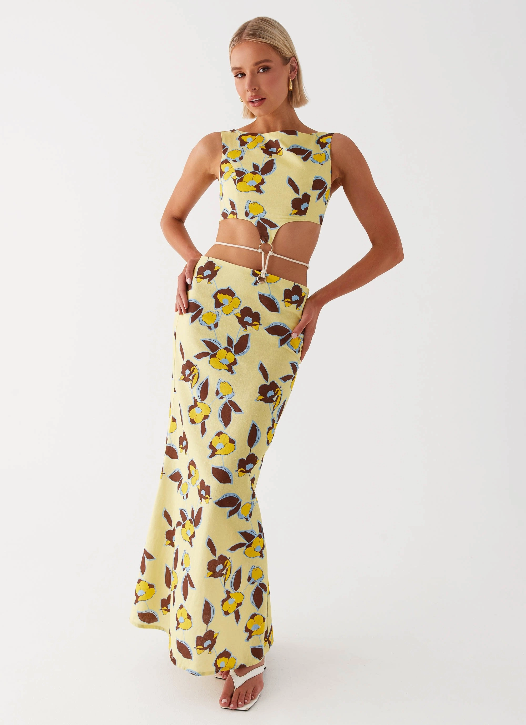 Taryn Cut Out Maxi Dress - Primrose Versatile Fit