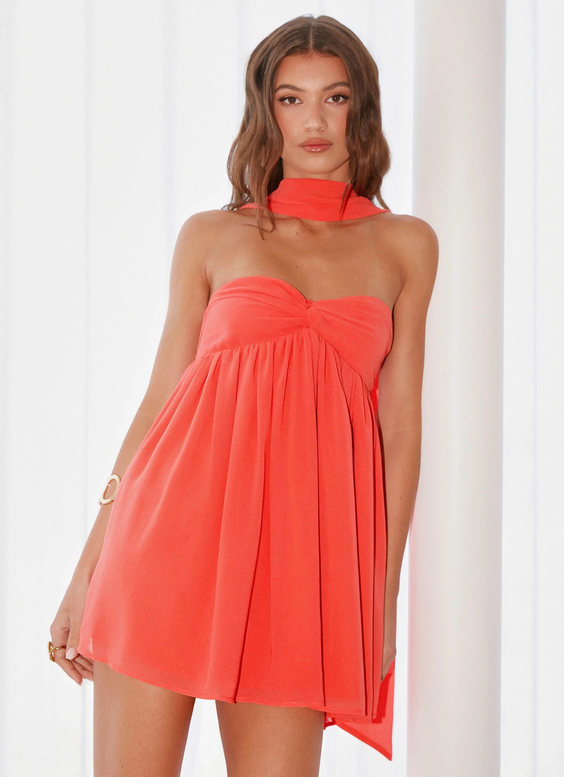 Saturn Mini Dress - Coral All-Day Comfort Wear