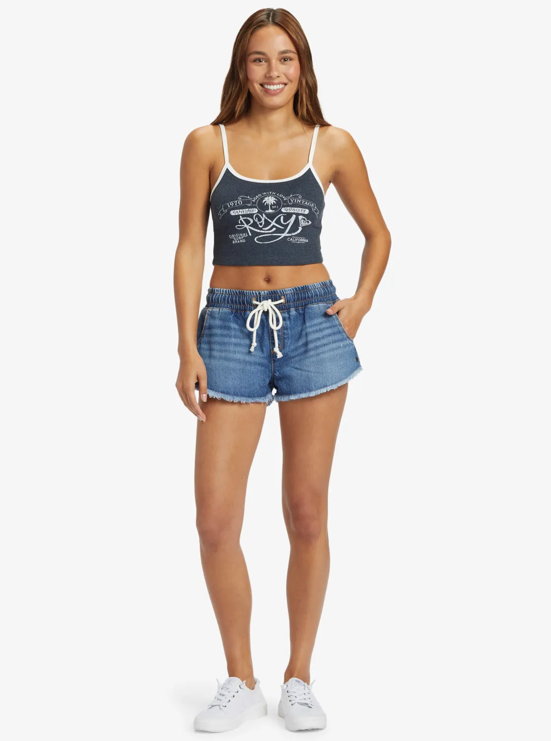 Scenic Route Denim Denim Shorts - Medium Blue