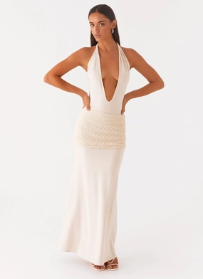 Scenic Maxi Dress - Sand Perfectly Tailored Formal Wear